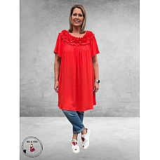 NO.1 by OX  Jurk/Tuniek Carmen Rood